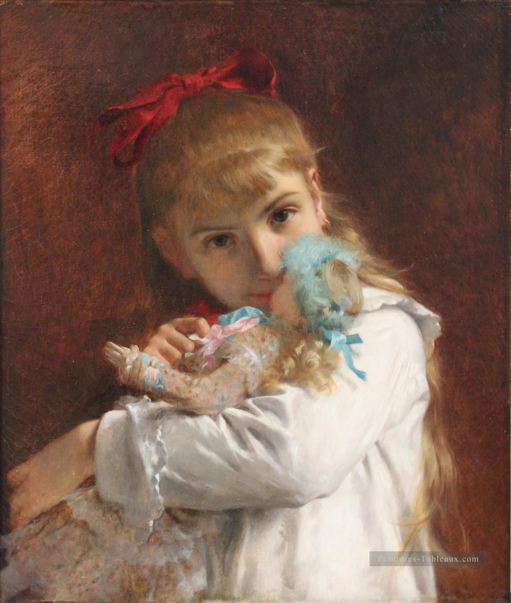 une nouvelle poupée Classicisme académique Pierre Auguste Cot Peintures à l'huile